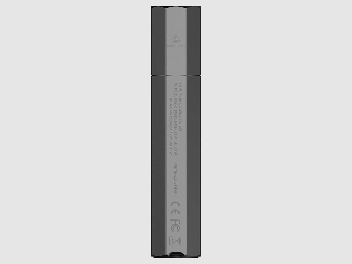 Black Fenix E-CP LED flashlight with power bank, image 3 of 4