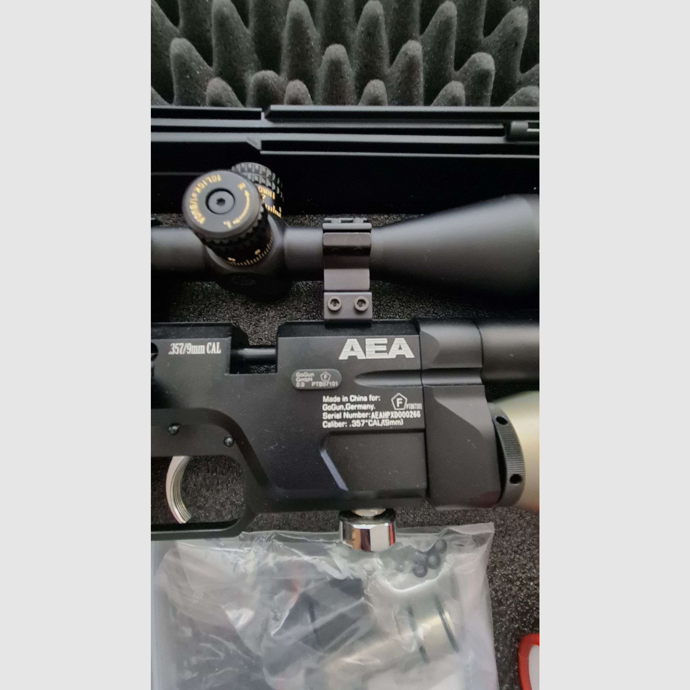 AEA Hpmax MK2 Cal.357/9mm inkl. Kompressor und sehr viel Zubehör *NEU*