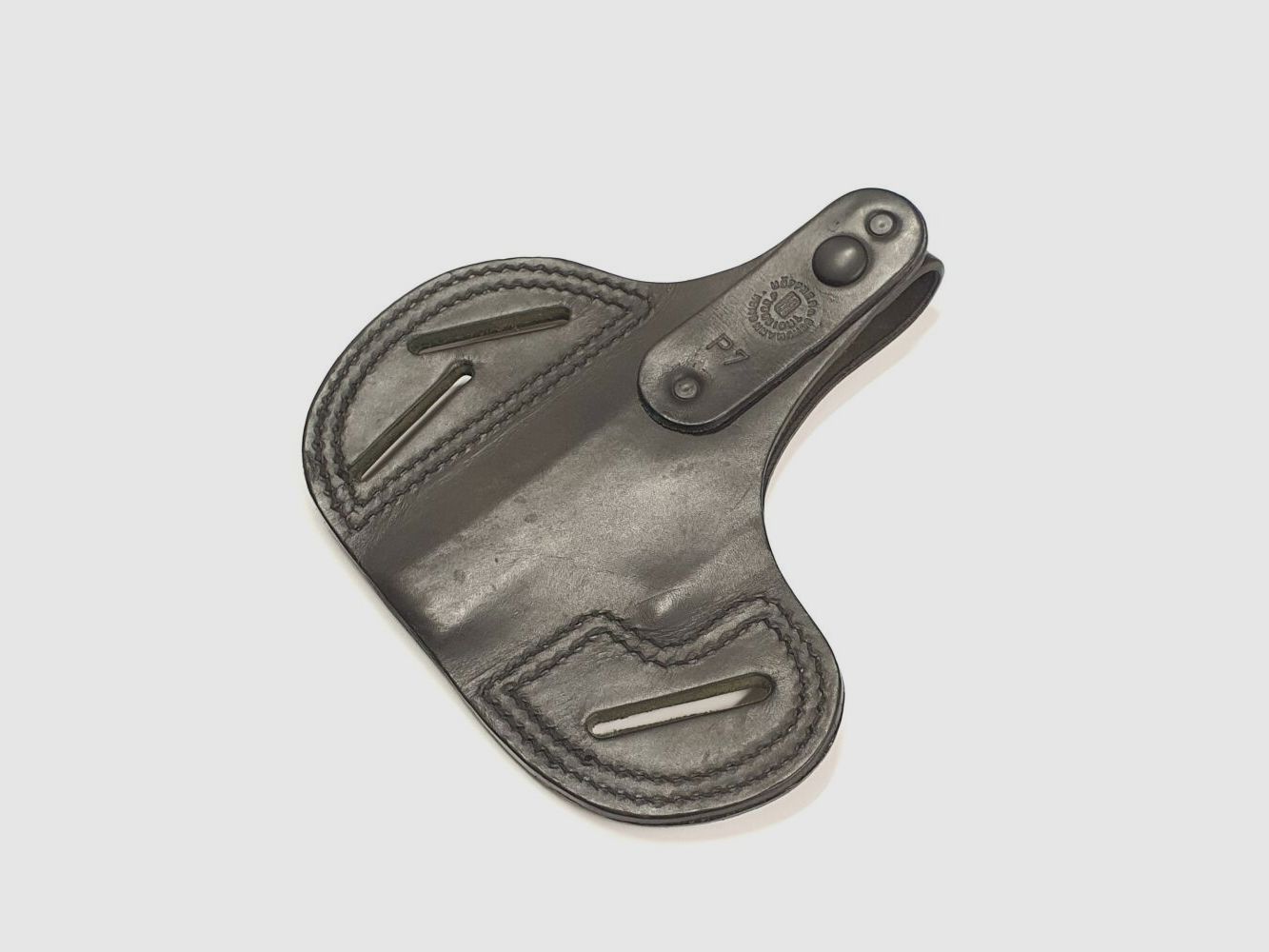 Lederholster Höppner und Schuhmann, Gürtel- Schwarzes Holster für die Heckler und Koch HK P7