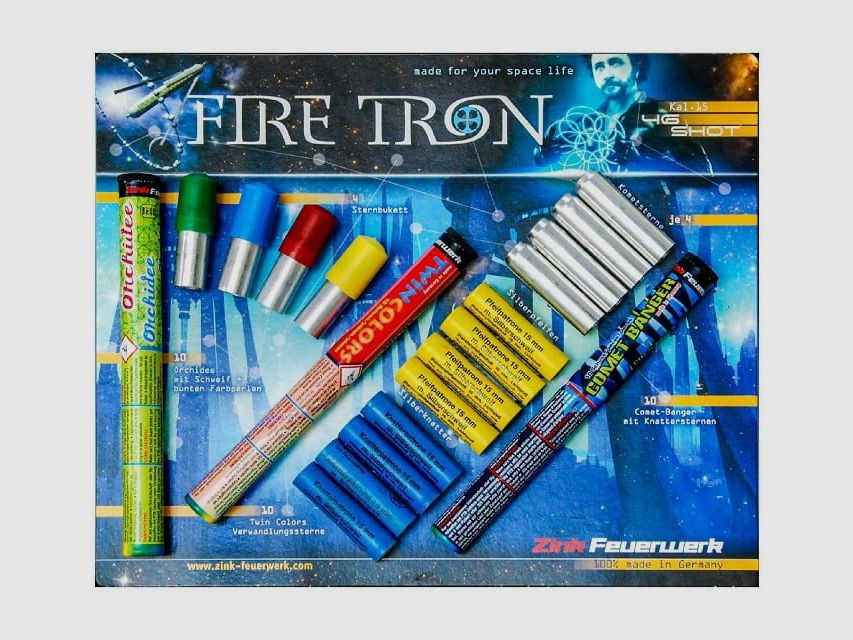 Zinc Fuochi d'artificio Fire Tron Set da 46 pezzi 15 mm