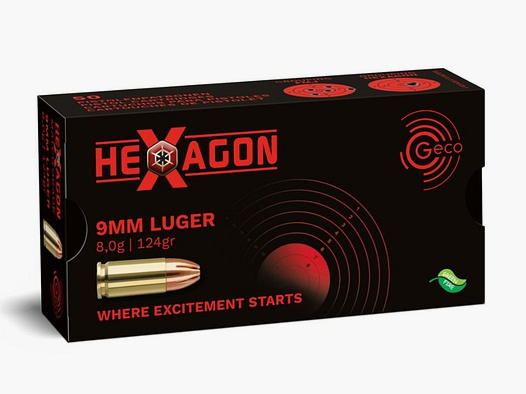 Verkaufe 1000 St. Geco Hexagon 9mm 124 gr in OVP-Karton