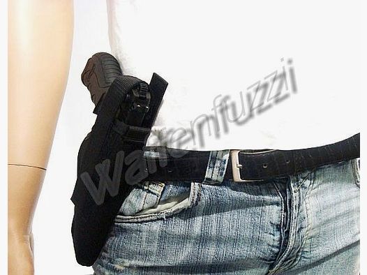 Belt holster for large caliber pistols