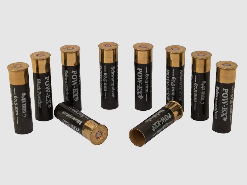 LeerhĂĽlsen mit ZĂĽndhĂĽtchen fĂĽr Flintenmunition 67,5 mm Kaliber .16 10 StĂĽck (P18)