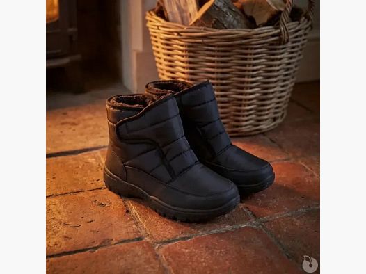 Botines de mujer negros forrados con velcro del 36 al 41