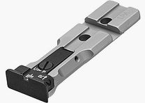 LPA WXT0107 SILVER BASE verstellbares Revolvervisier mit Weaver-Basis für 629, 686, 586, 627, 66, 67, 696, 17, 19, 657, 610, 625, 29, 27 und neu für Kaliber .50 – Schwarzes Visierbild