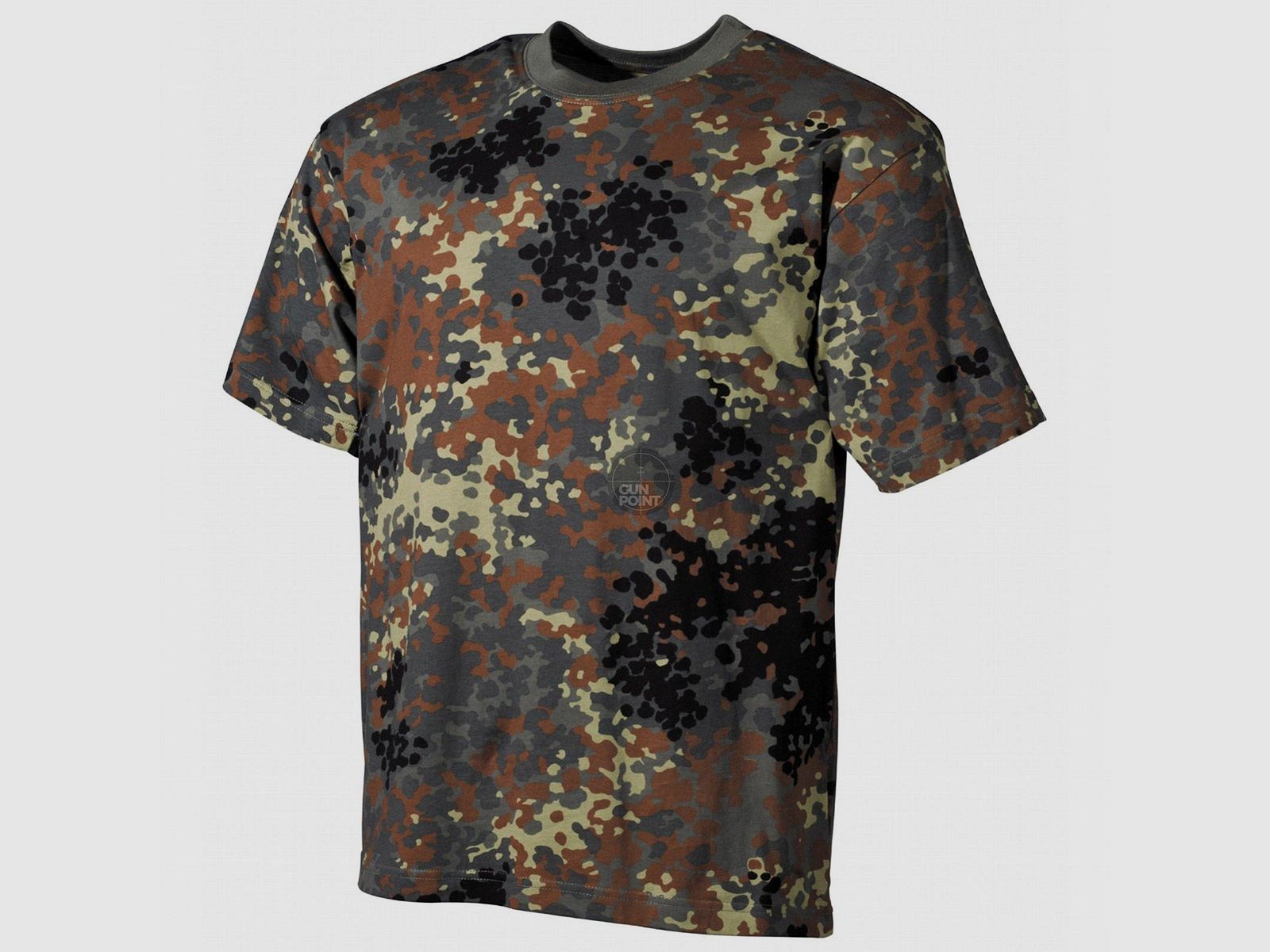 US T-Shirt, halbarm,flecktarn, 170 g/m