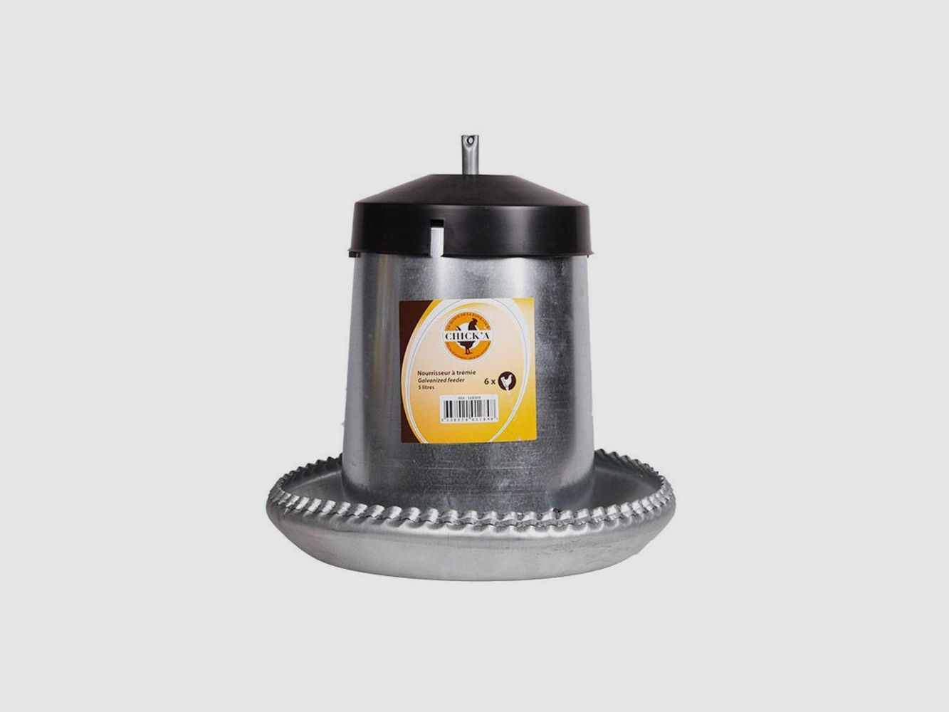 Mangiatore a tramoggia galvanizzato 5L