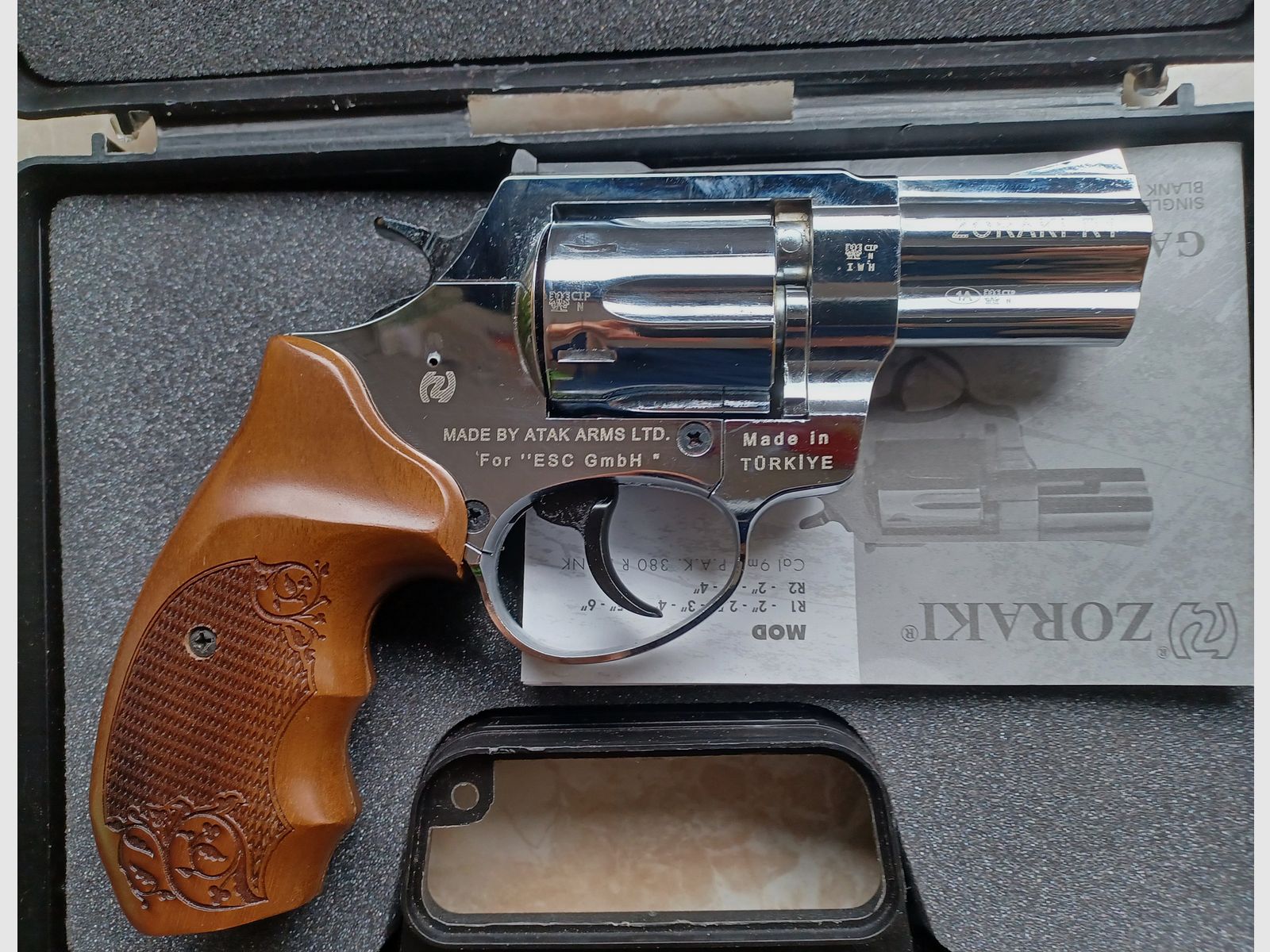 Zoraki R1 2.5" Chrome cal. 9mm R.KNALL