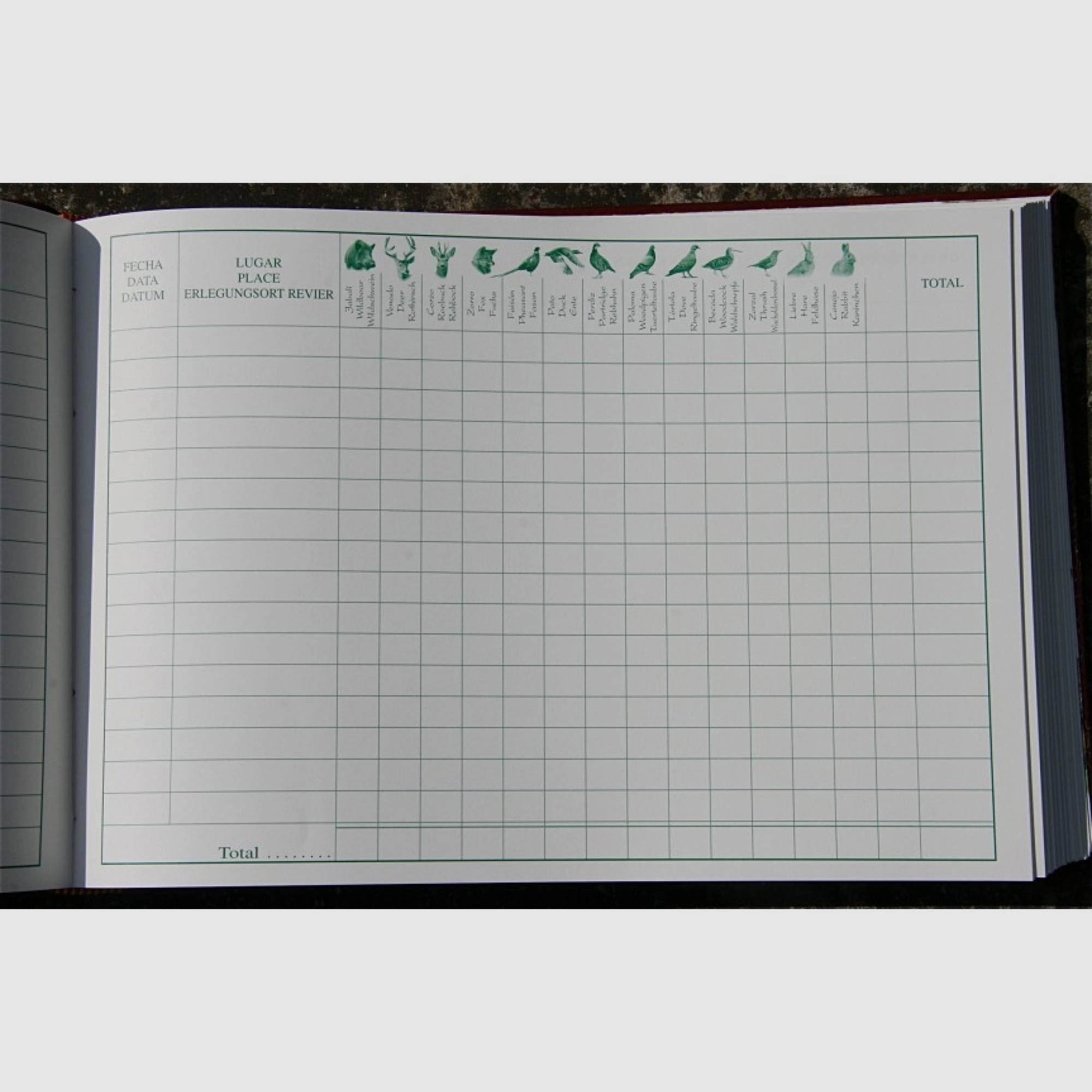 Game Book - Jagdtagebuch grün