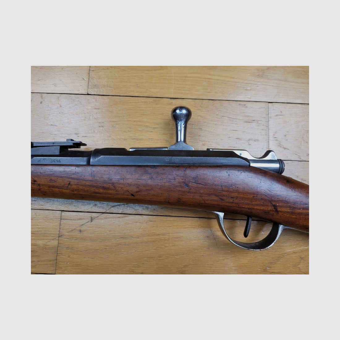 Bon fusil Gras modèle 1874 M80 « pur » – calibre 11mm Gras d&rsquo;origine – Manufacture de Châtellerault en 1881 – un des derniers – « Made in France » et petit Rochelais – non mono matricule – TBE +, image 5 sur 29
