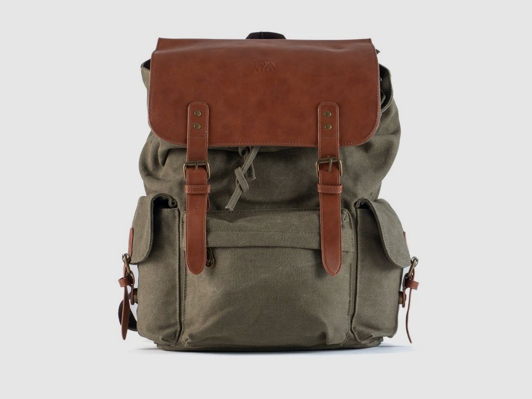 Mochila de Lona y Eco-Cuero 20L, imagen 2 de 5