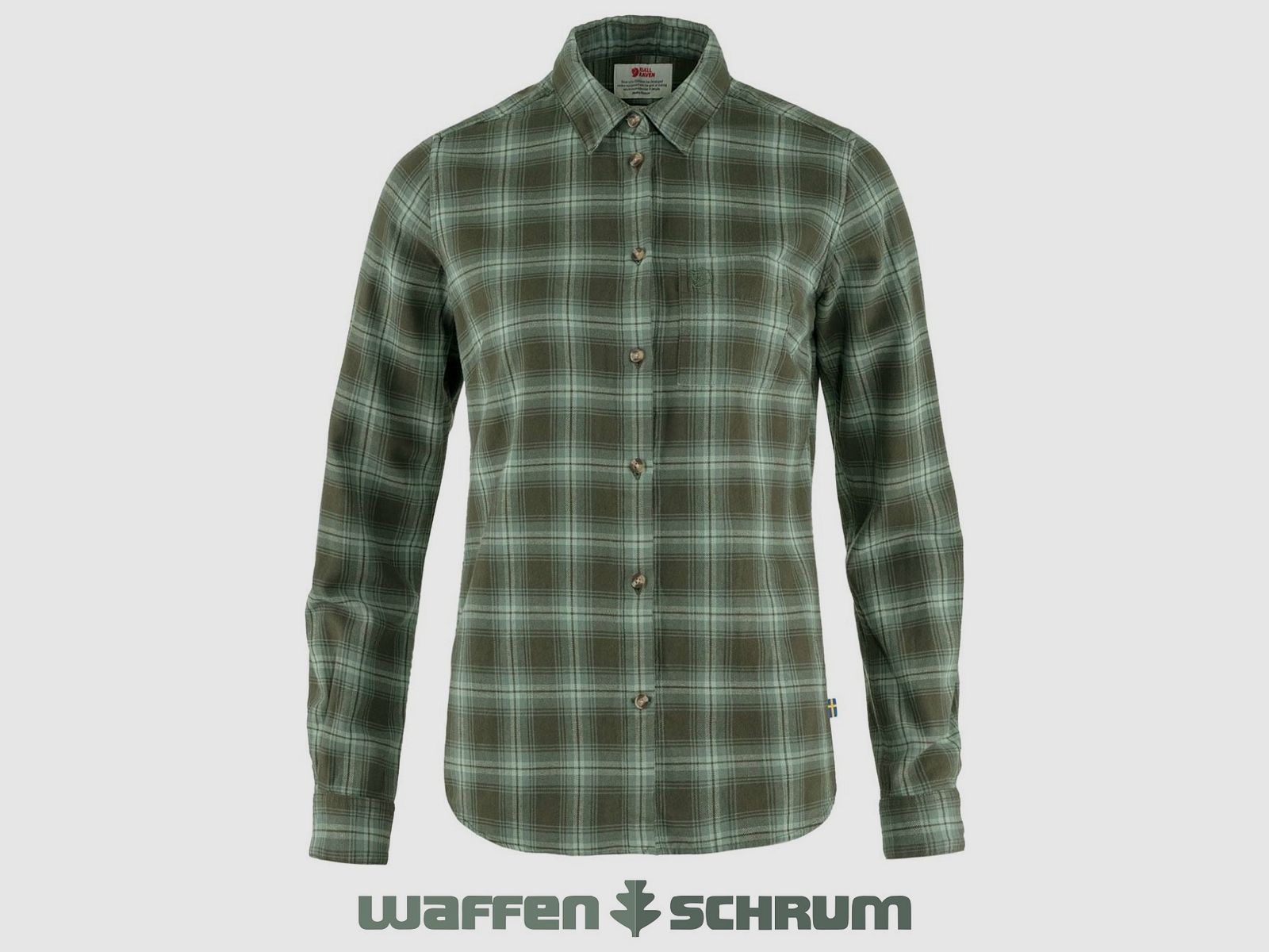 Fjällräven Bluse Övik Flannel Deep Forest/ Patina Green