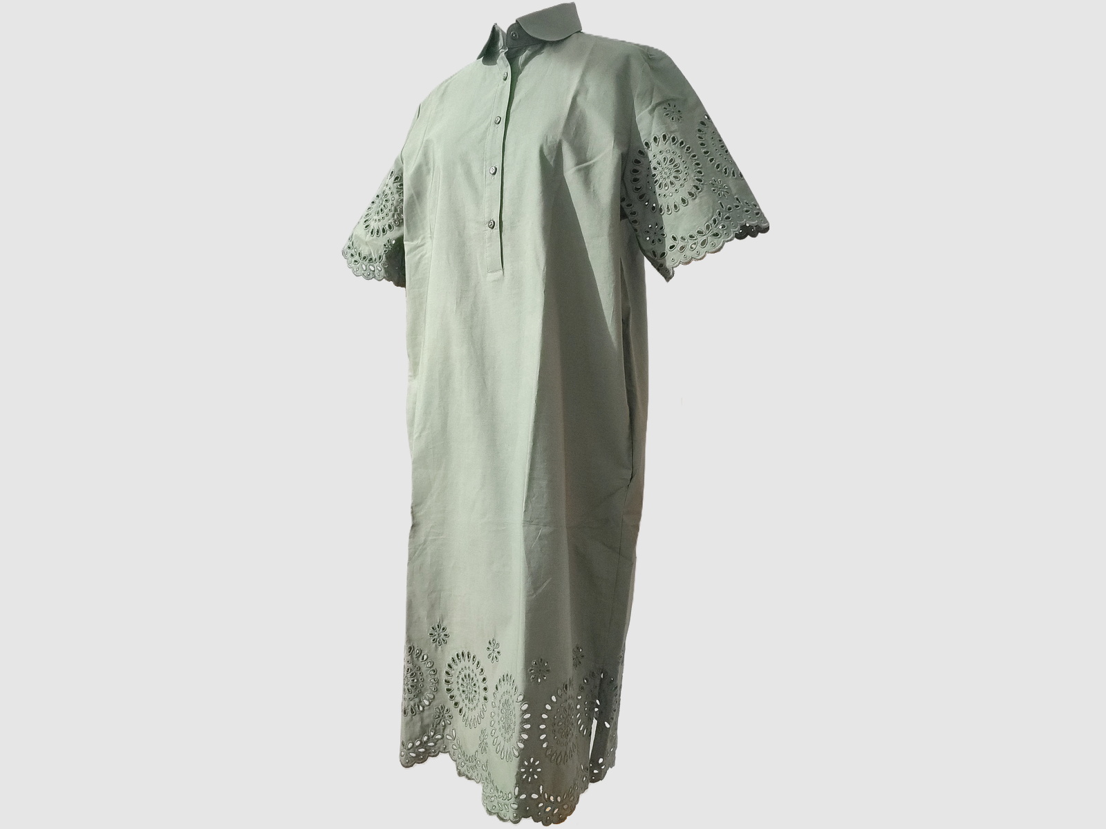 WALLMANN Kurzarmkleid mit Lochstickerei, Bild 1 von 3