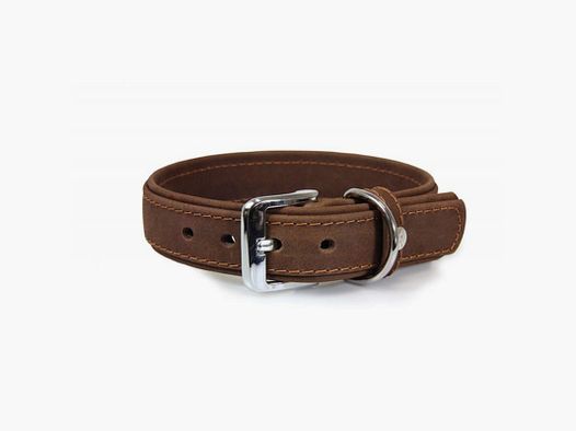 Das Lederband Hundehalsband Boston Mocca B 35 mm / L 55 cm