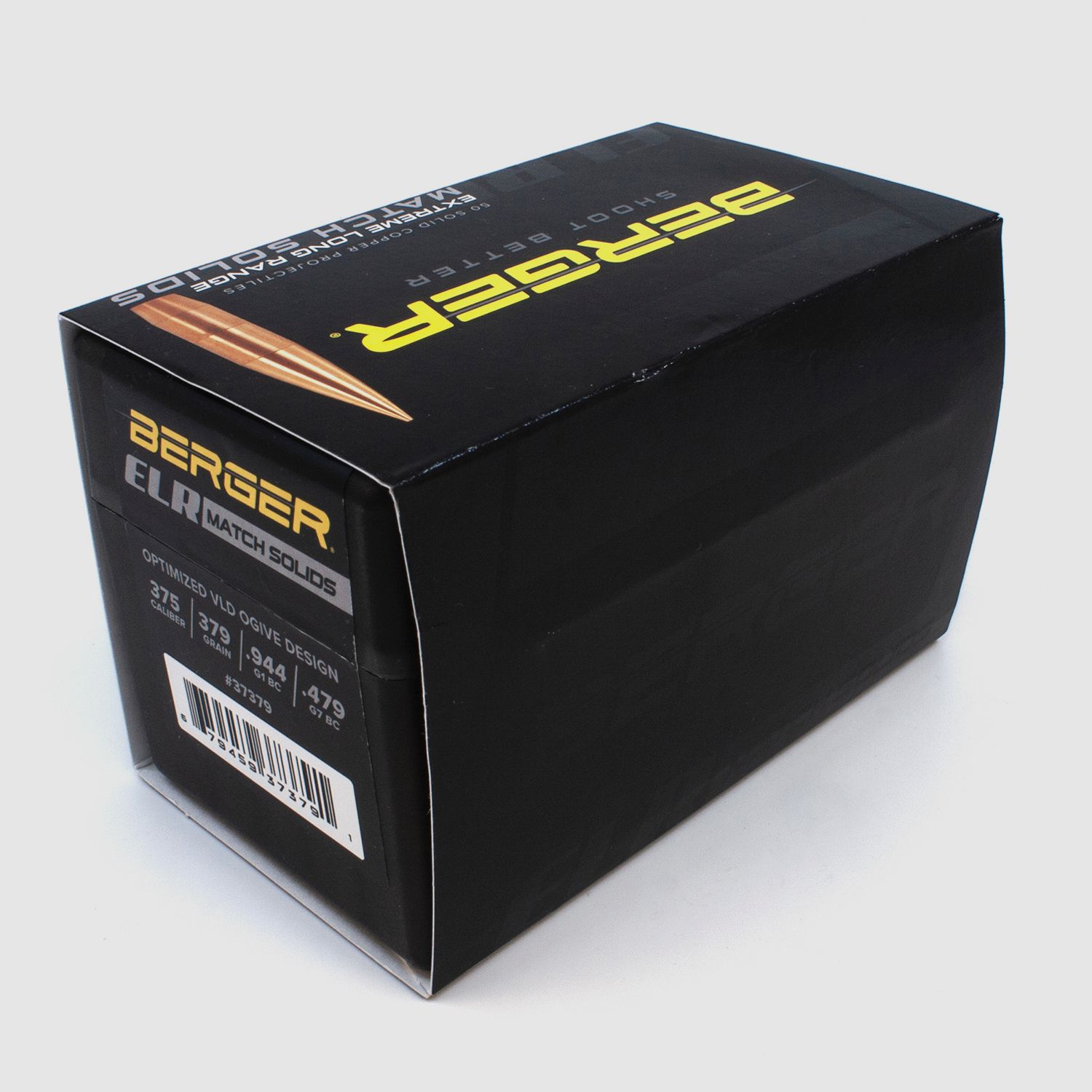 Berger Bullet .375 ELR Match Solid Bullets 379GR 50 Pieces