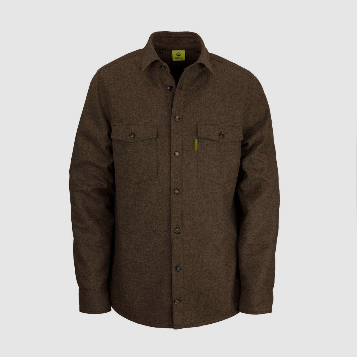 Merino-lodenhemd "Grimbart" Bruin