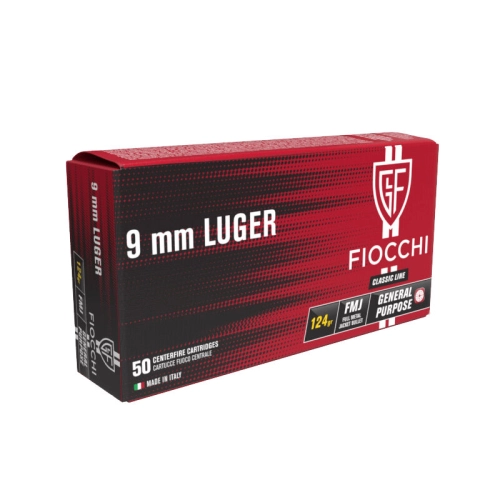 Fiocchi 9 Luger FMJ 124 gr Munition, Stück, Serie 6509432