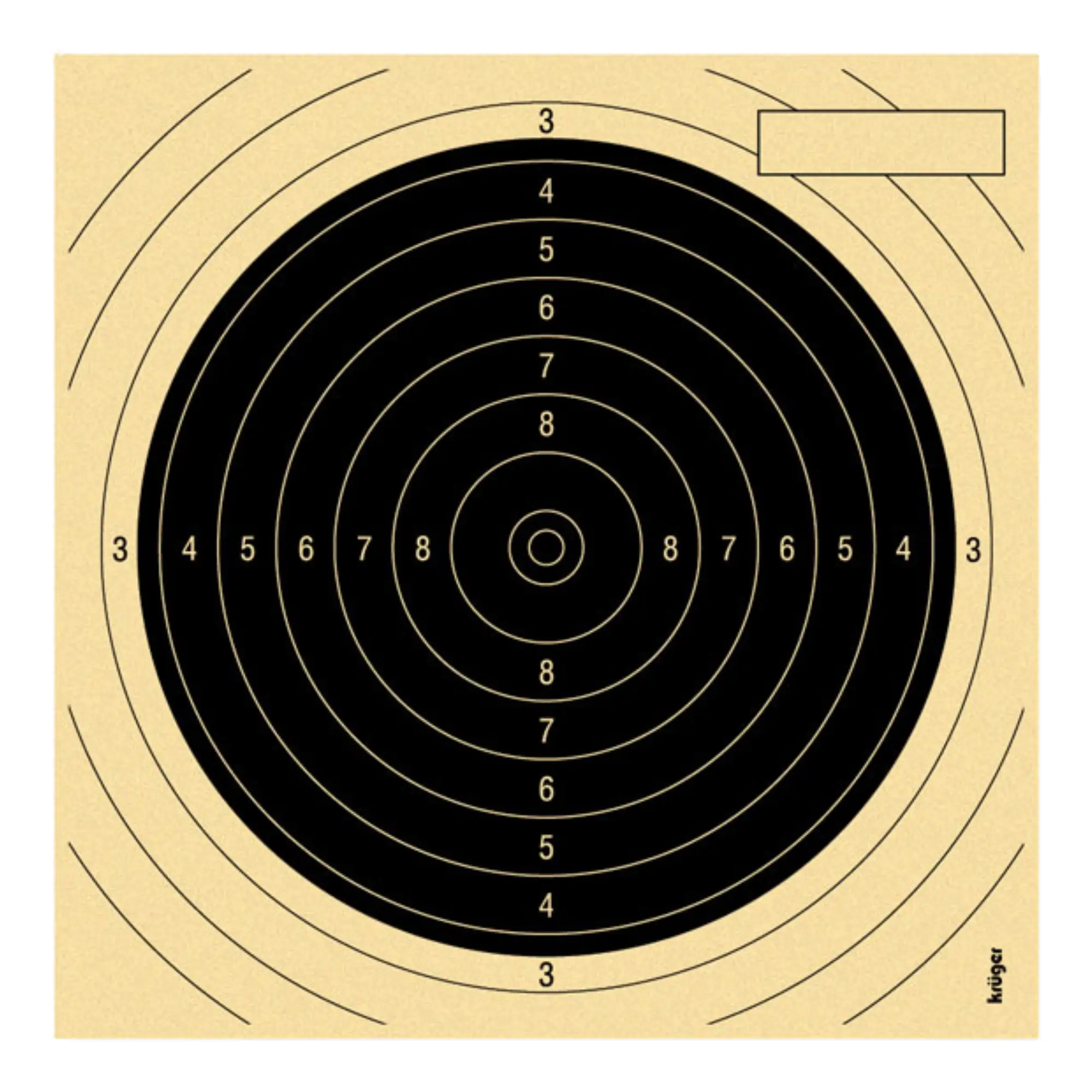 KK Spiegel Zielscheibe Gewehr 50m | 13,5x13,5 cm (50 Stück)