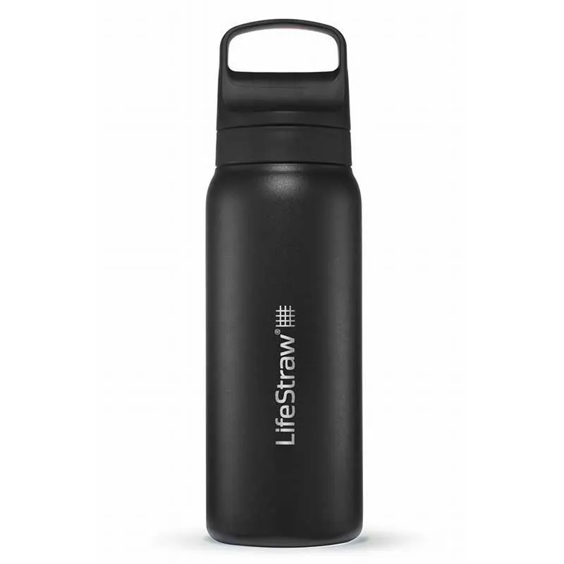 Butelka z filtrem do wody LifeStraw Go 2.0 Steel / 0.7L Black - stalowa