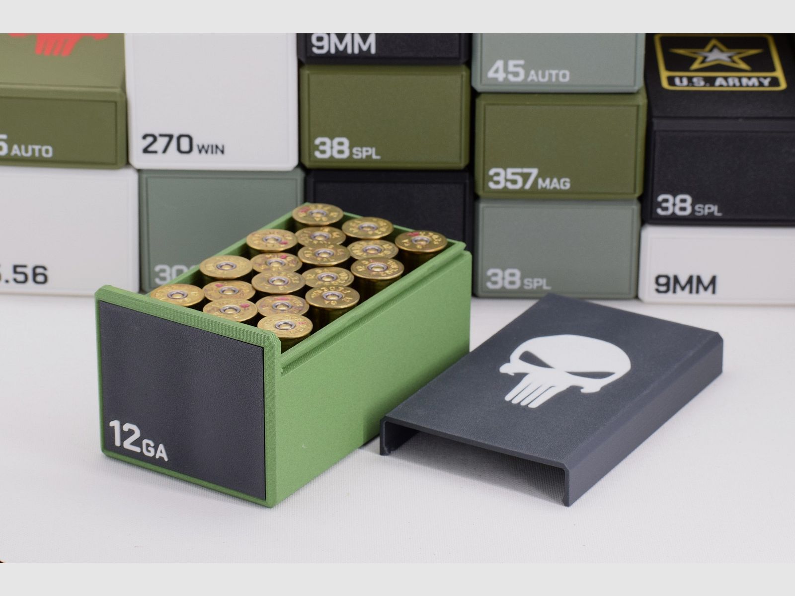 Ammunition box for long guns .223/5.56, .308, 6.5 Creedmoor etc. – Bullet-friendly & caliber-specific