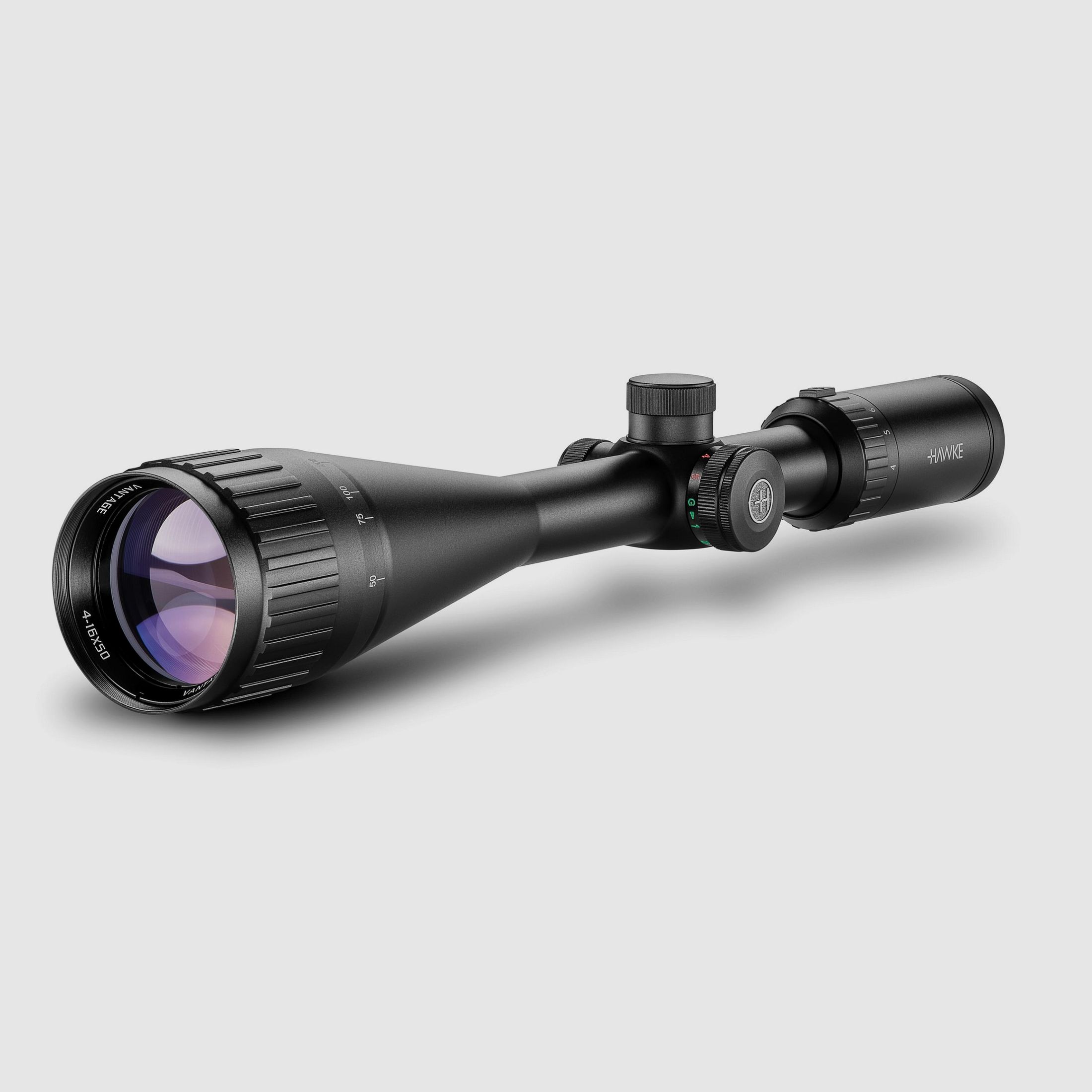 HAWKE 14260 Zielfernrohr VANTAGE 4-16x50 AO MIL DOT IR Rot Grün Leuchtabsehen