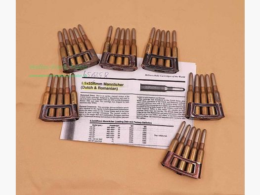 Divers fabricants de cadres de chargement de cartouches de fusil 6,5x53,5 Mannlicher (Dutch/Rom)