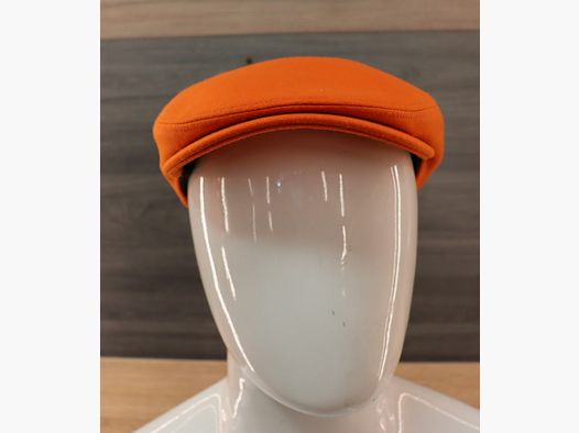 Orange-Braun Kappe mit umklappbarem Ohrenschutz