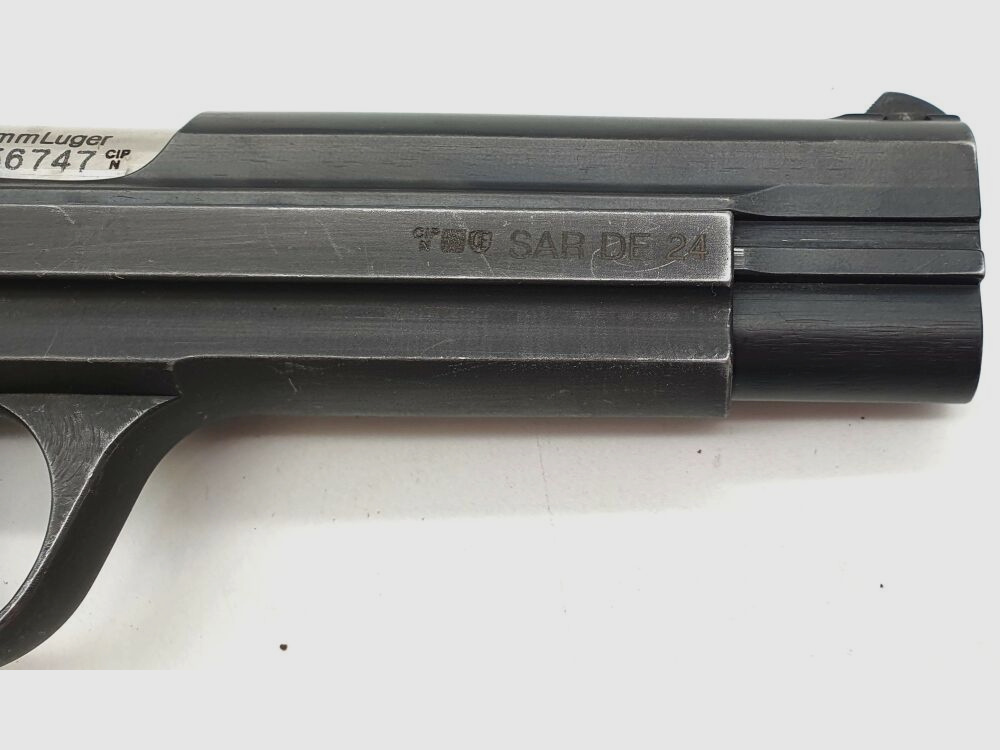 SIG	 Sport-/Matchpistole SIG P49/P210-2 im Kaliber 9x19 Komplett Nummerngleich!