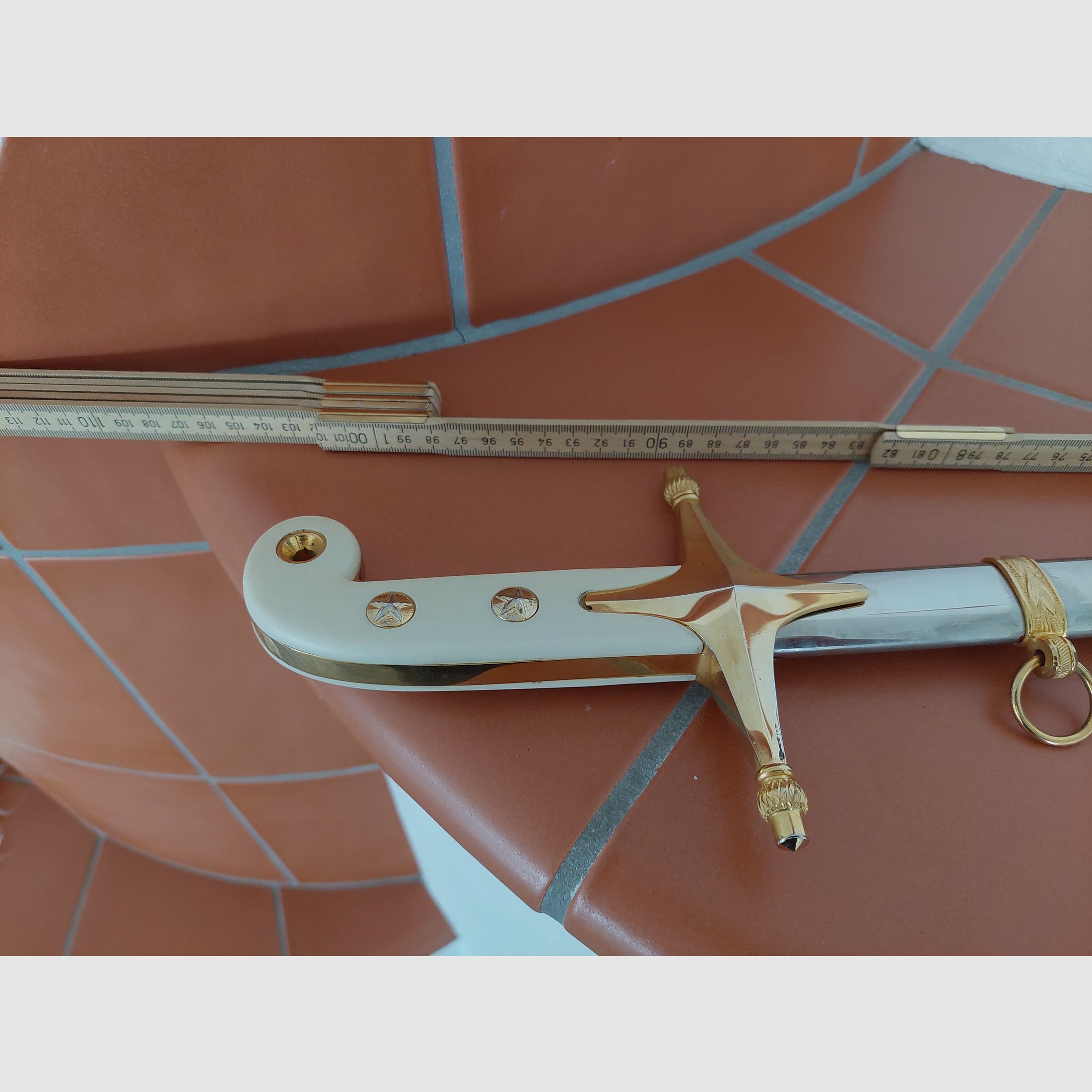 WKC saber / rapier, USA Art.1012 SerialNo. 6-82, 24 karat gold-plated