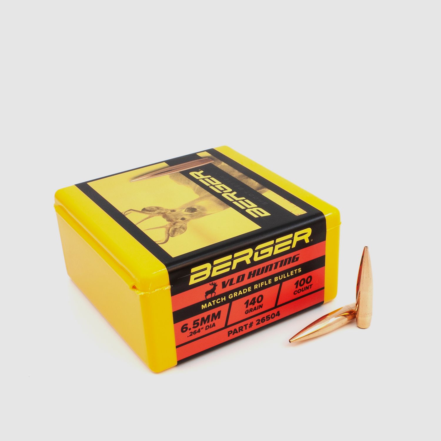 Proiettile Berger 6,5mm/.264 VLD Caccia 140GR 100 Pezzi