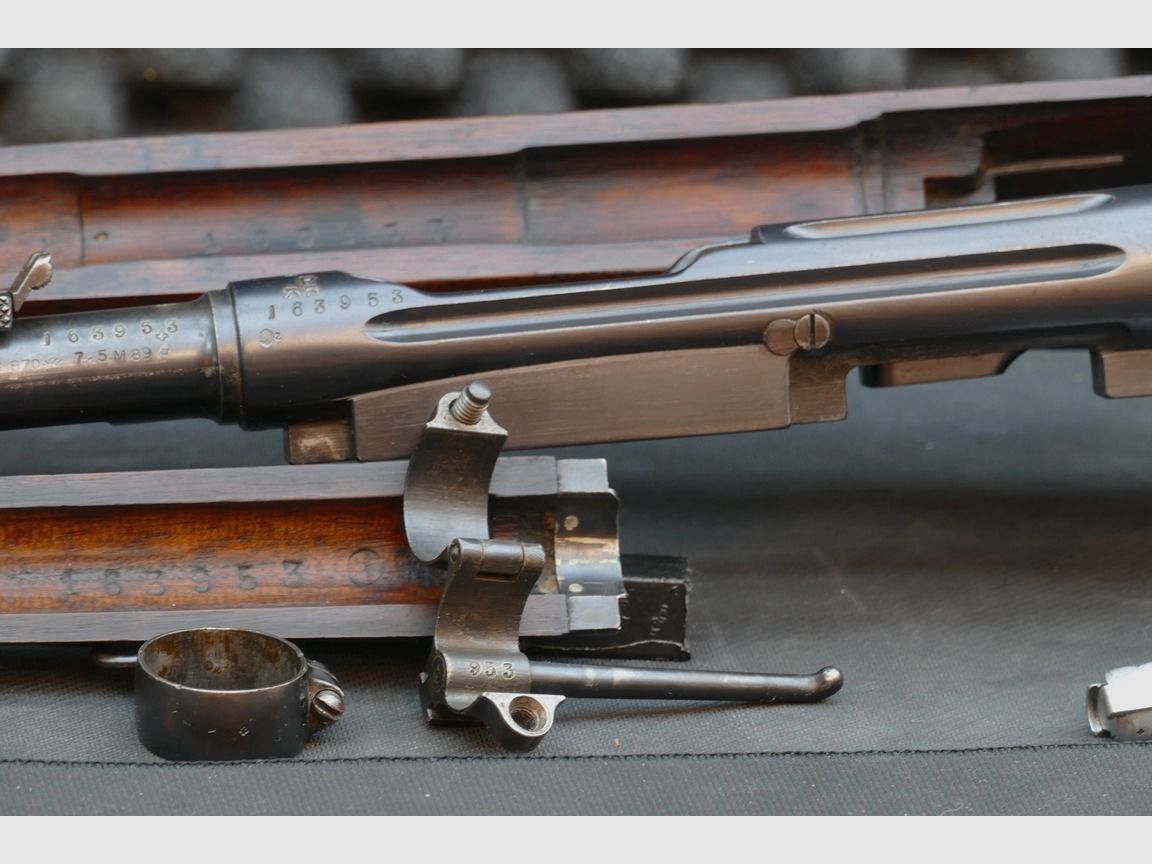 Schmidt Rubin 1889 – 7,5x53,5 GP90 – nummerngleich - Geradezugrepetierer