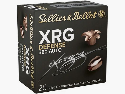 SELLIER & BELLOT XRG - DEFENSE - 9MM COURT / .380 AUTO - 77 GRS. - 25 PIÈCES