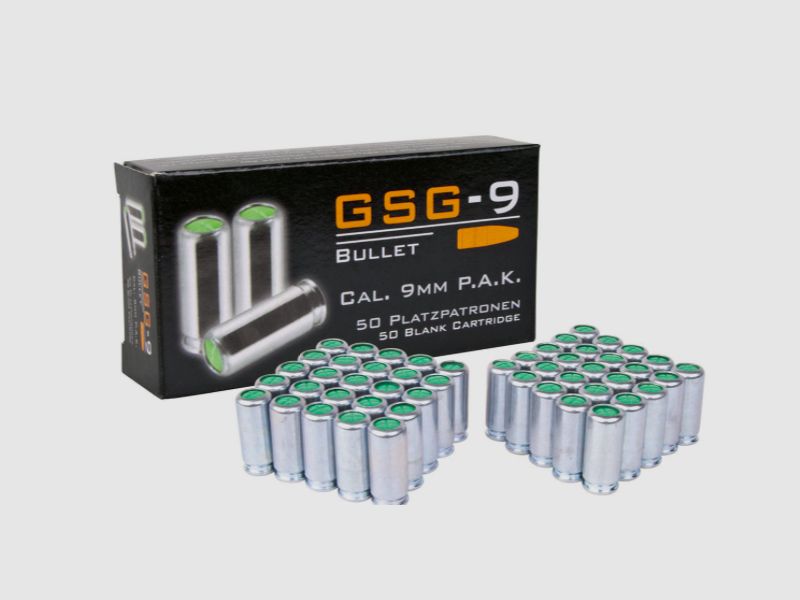 GSG-9 Platzpatronen 9mm P.A.K. 50 Stück