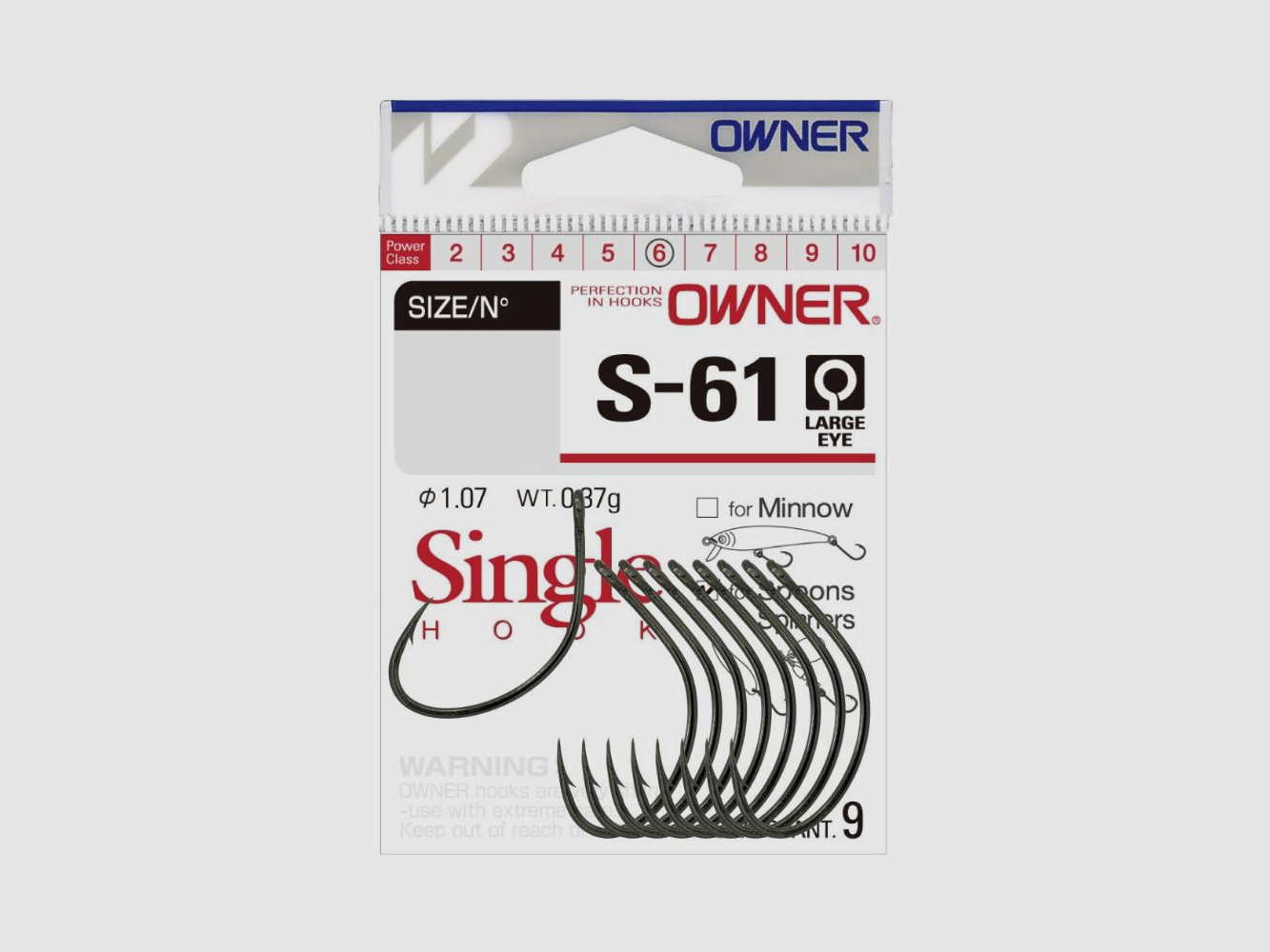 Owner S-61 Spoon Single Hook, image 1 of 2