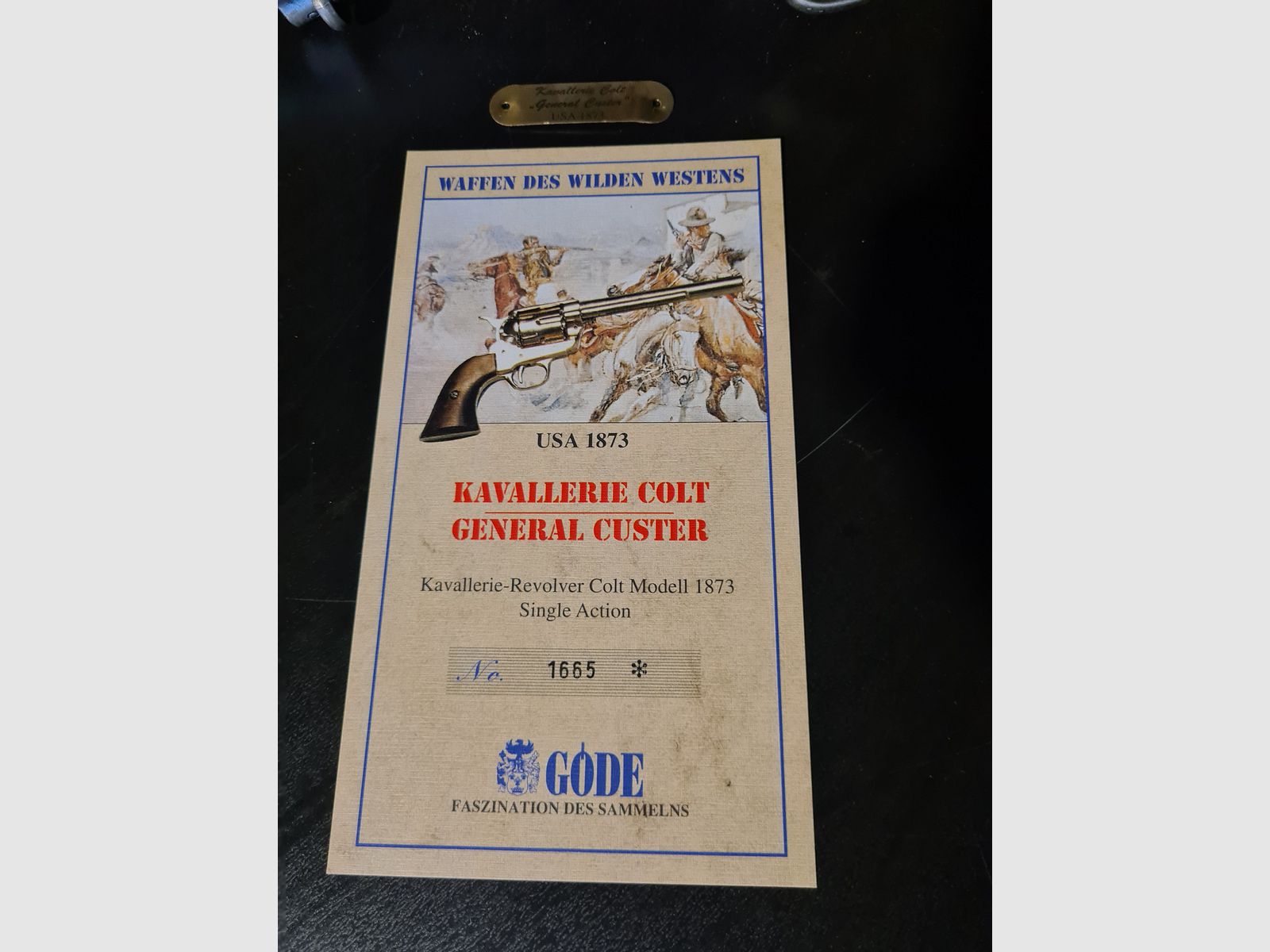 KAVALLERIE COLT GENERAL CUSTER Dekowaffe