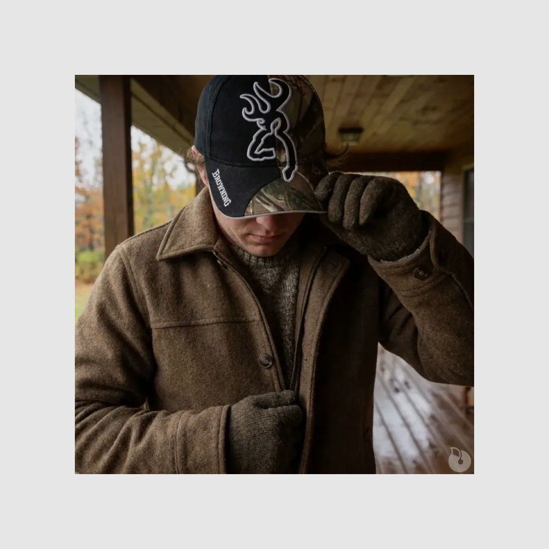 Casquette Big Buckmark coton noir camo forest taille unique, image 3 sur 10