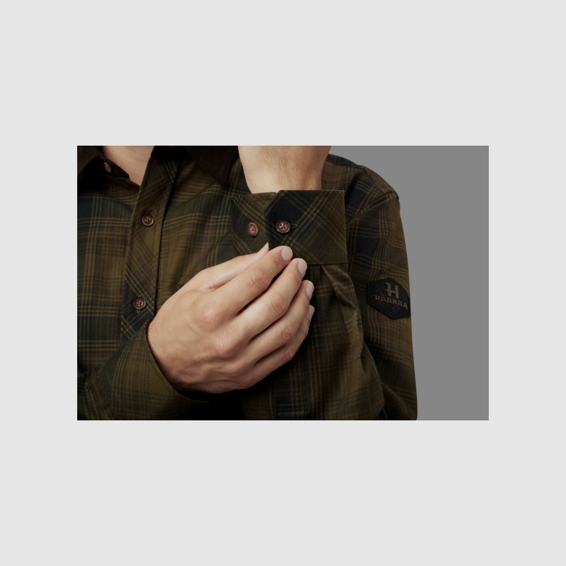 Härkila Herren Hemd Driven Hunt Olive green check
