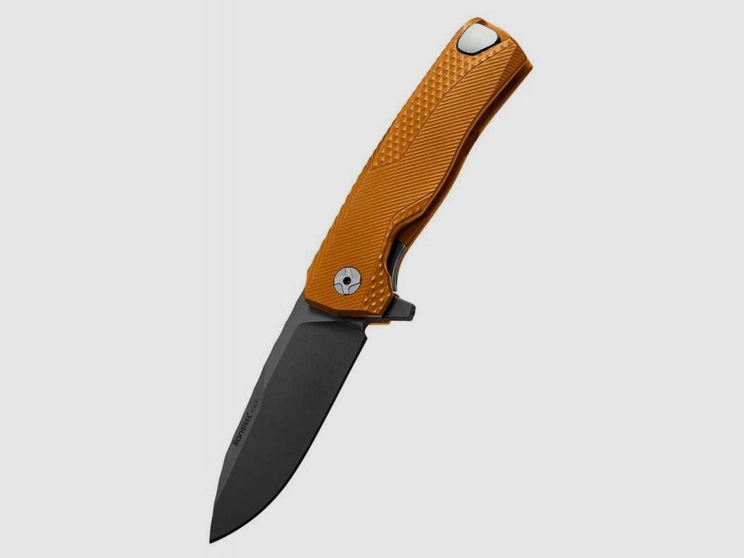 Lionsteel ROK Aluminium Taschenmesser, orange, schwarz
