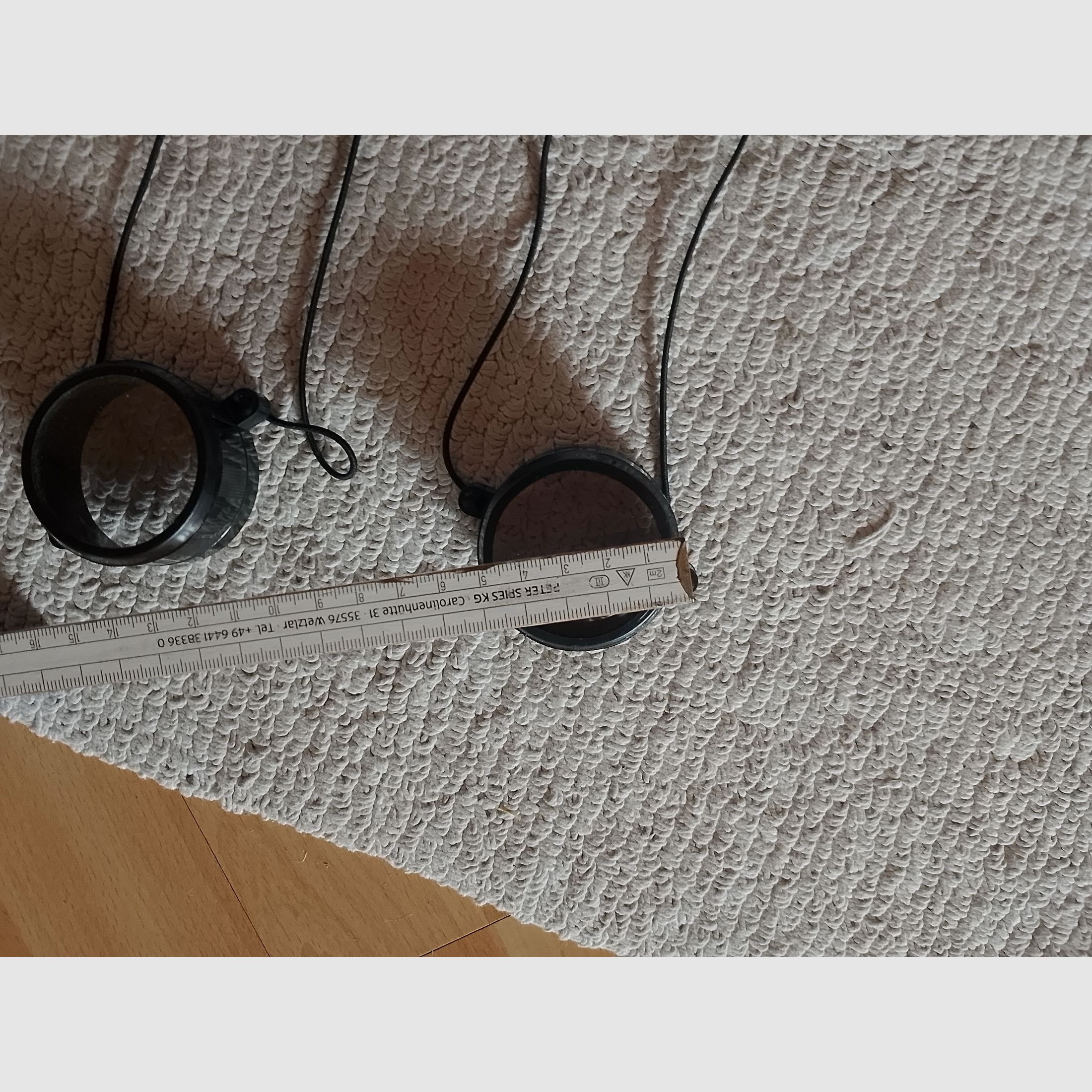 3 x Schutzkappen gelb klar Zielfernrohr Gummiband Kappen Fernglas Fernrohr Staubschutzkappen Okular Schutz Klarsicht