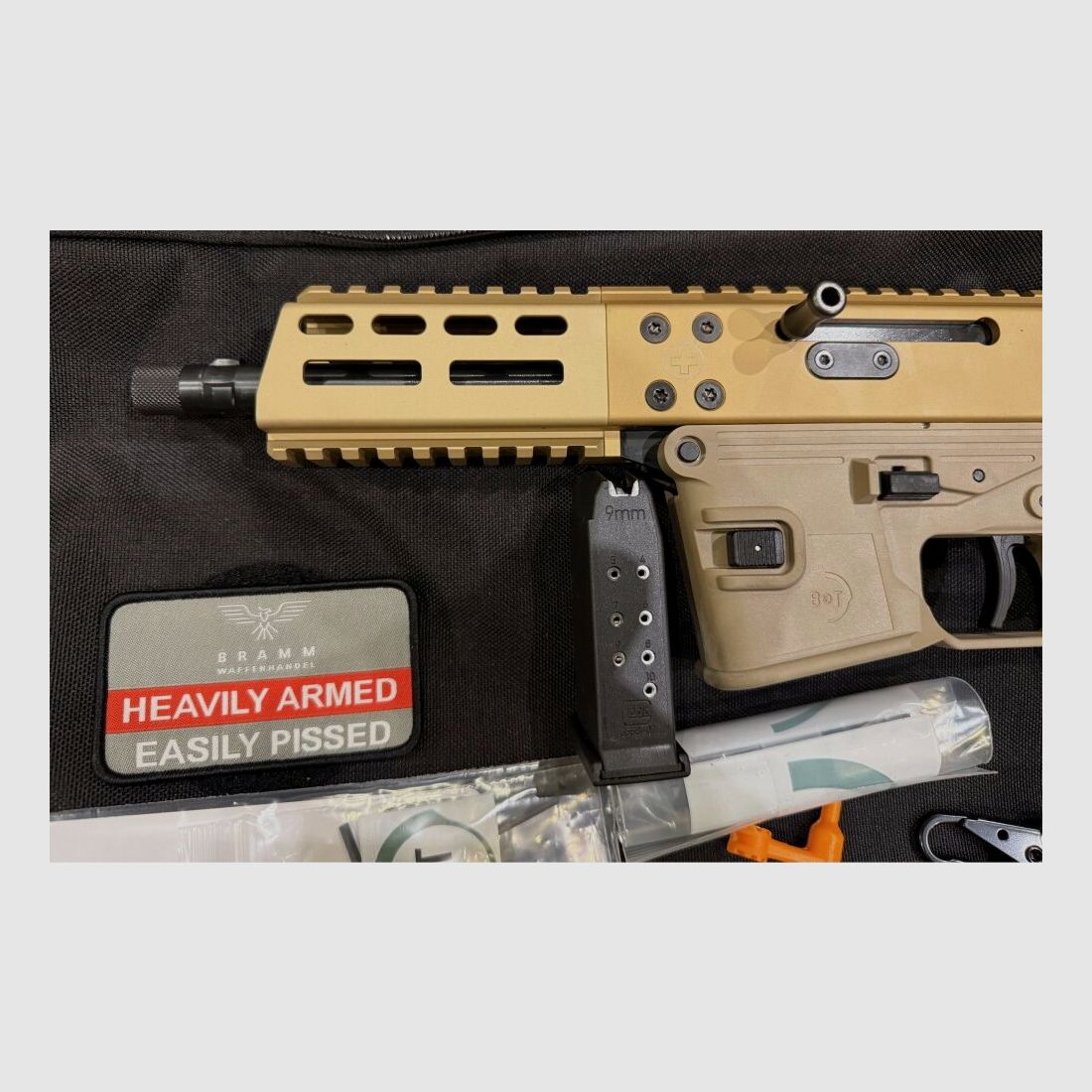 B&T AG (Brügger und Thomet) GHM9 G Coyote TAN mit RBS Schalldämpfer