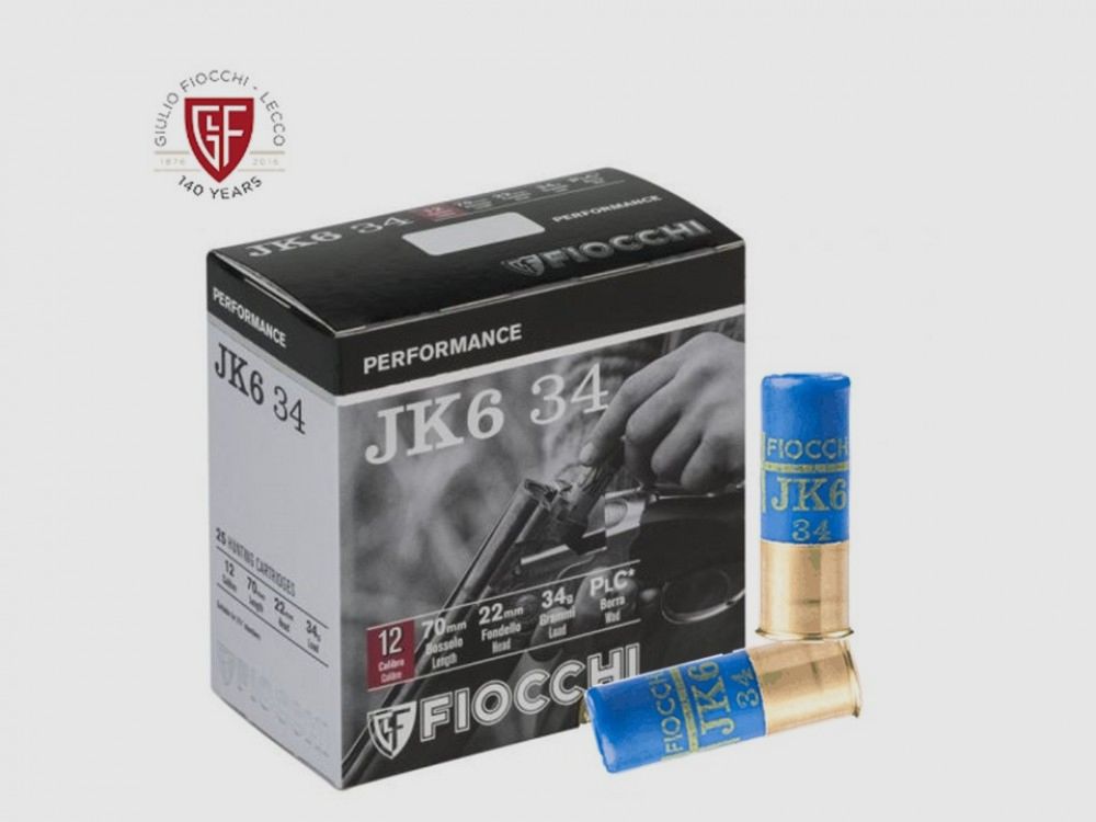 FIOCCHI Patronen JK6 Kal.12 gr.34 pb.5 spezielle Taube