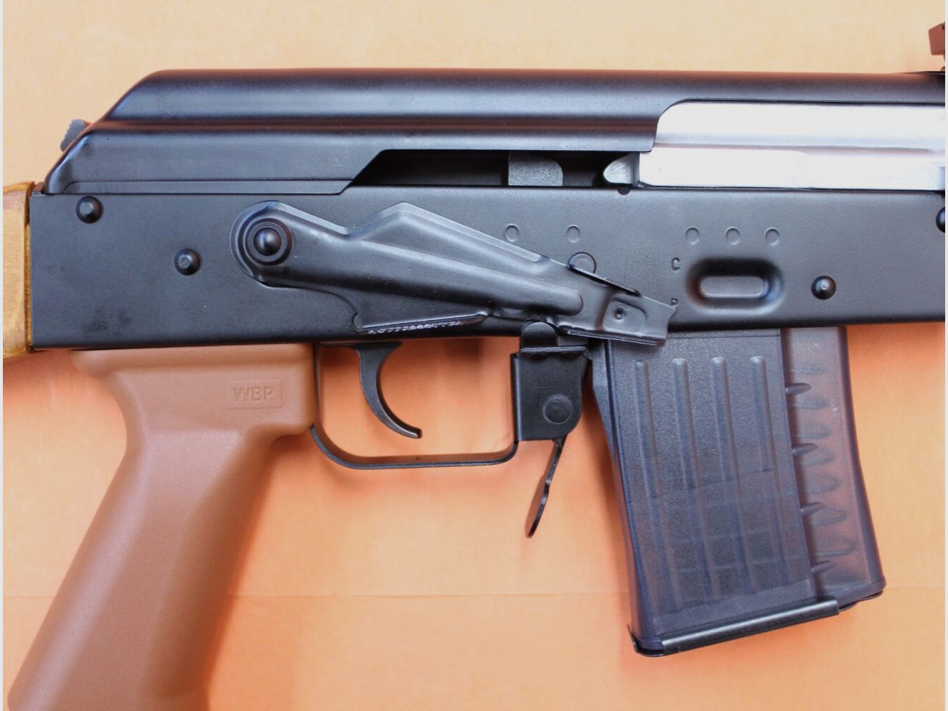 WBP JACK Ha. Rifle .223Rem WBP JACK Wood 415mm barrel/ 14mm mounting rail/ laminated wood stock (AKM/AK47)