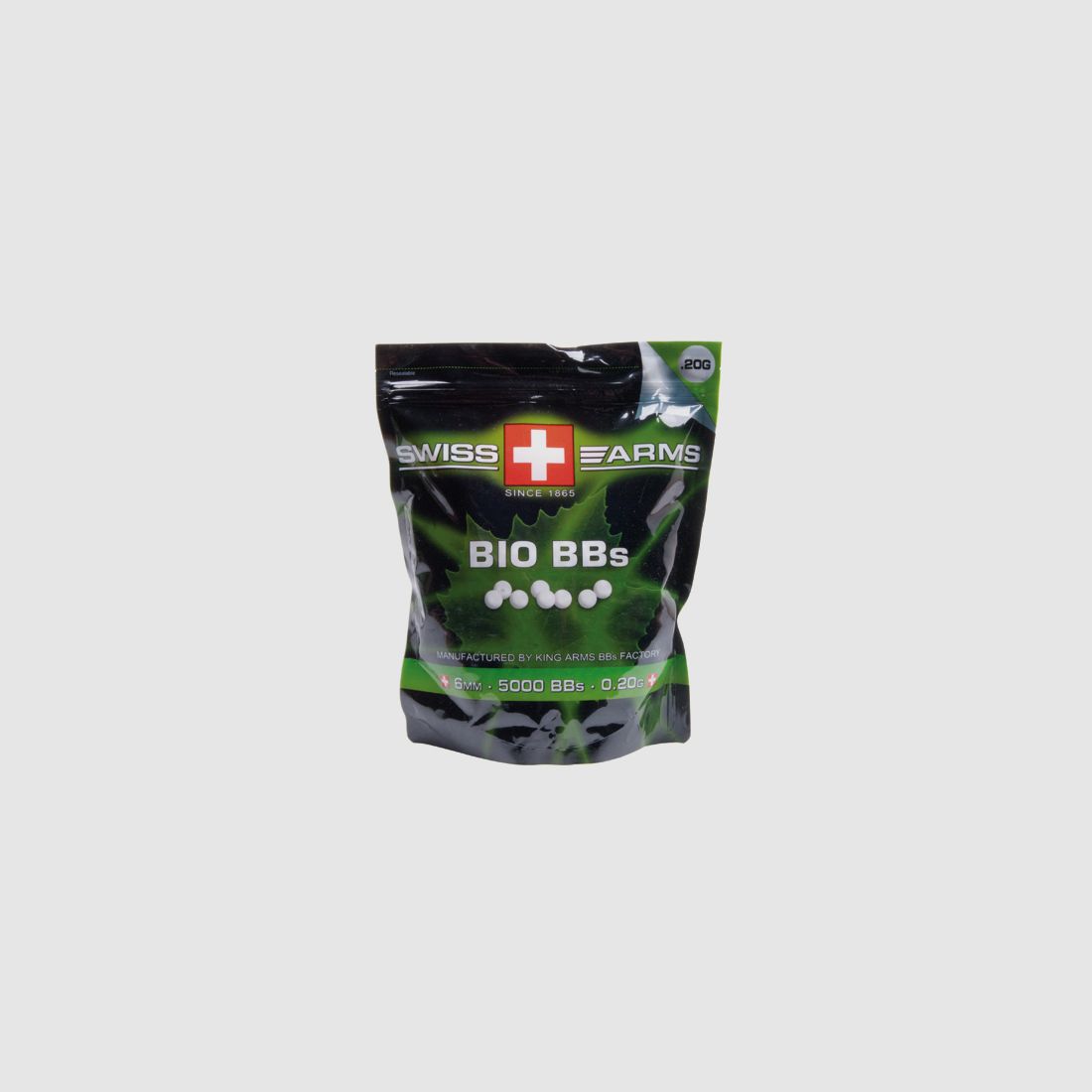 Swiss Arms 6mm BIO BBs Blancos 0,20 g 5.000 piezas