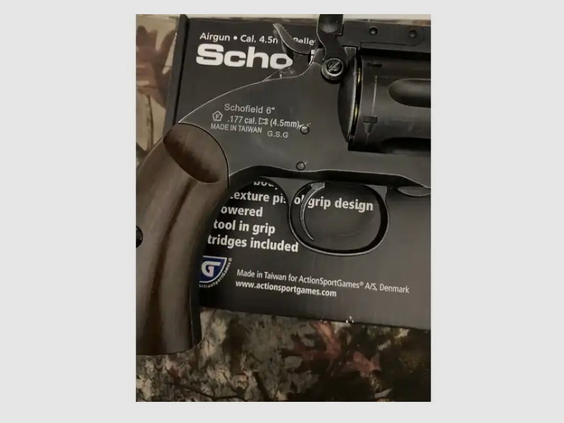 Co2 Revolver ASG Schofield 6" Antik Schwarz 4,5 mm Diabolo