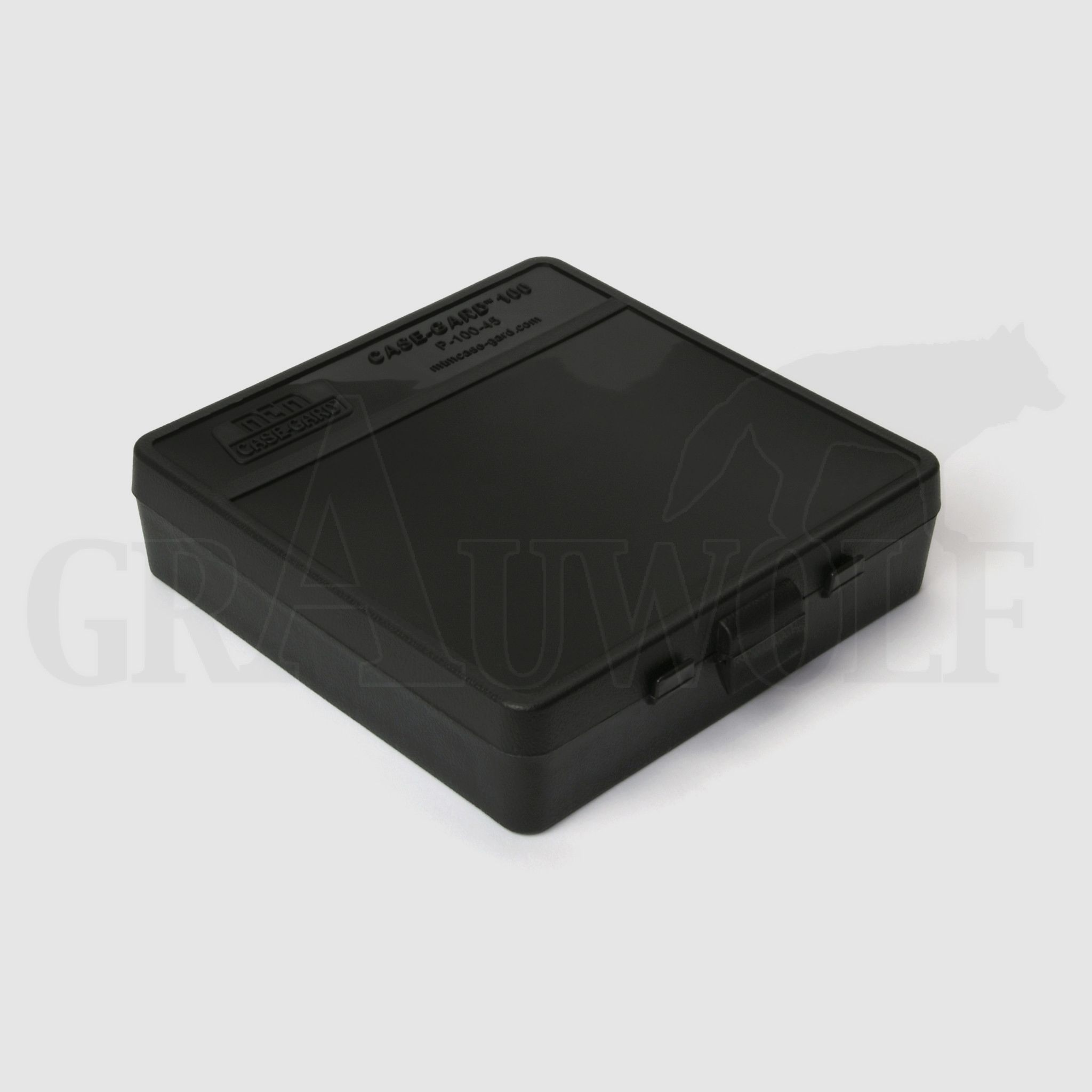 MTM Klappdeckelbox P-100-45 schwarz für 100 Patronen .45 ACP / 10 mm