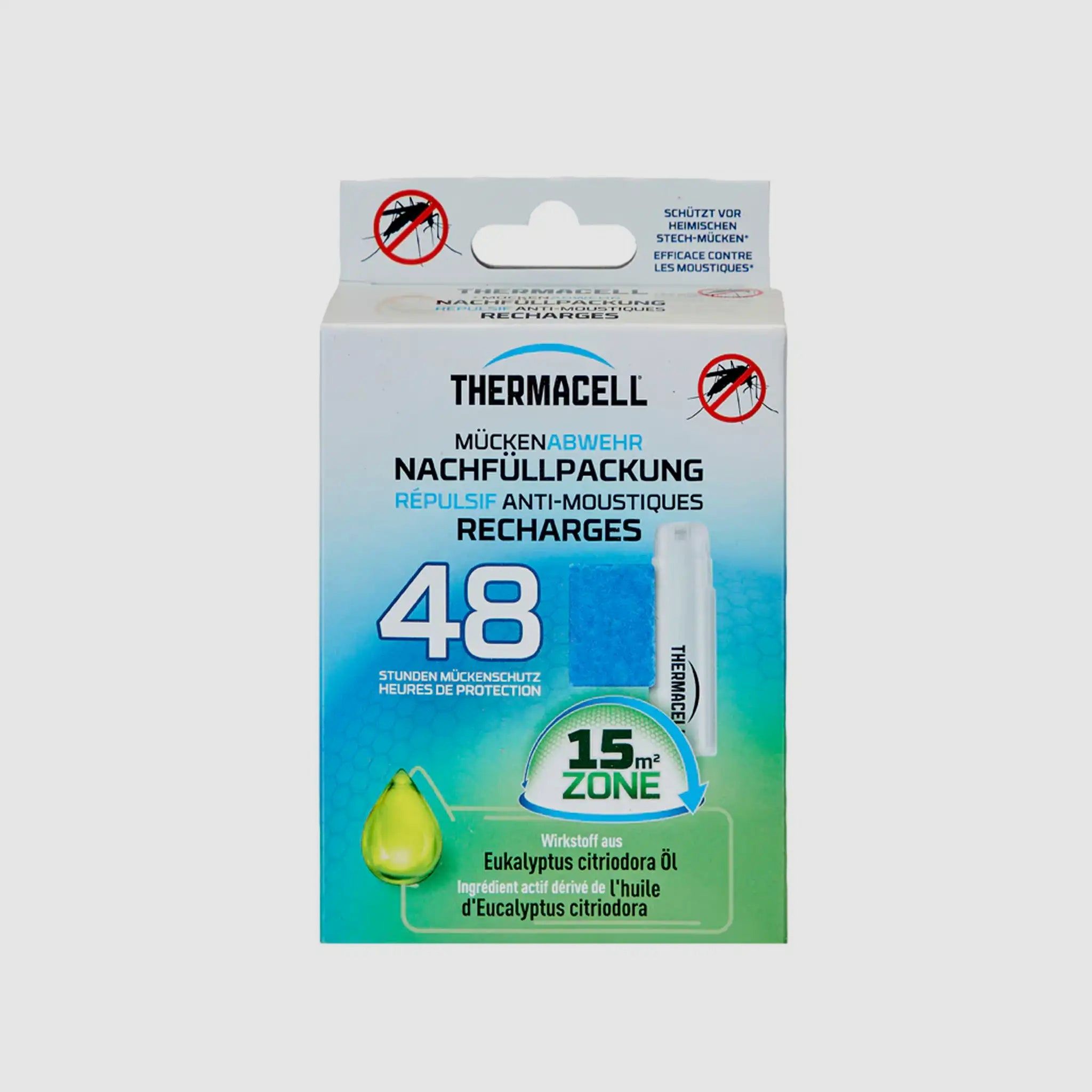 ThermaCELL Thermacell Insektenschutz Nachfüllpack - 48 h: 4 Gaspatronen, 12 Wirkstoffplättchen (PT-19)