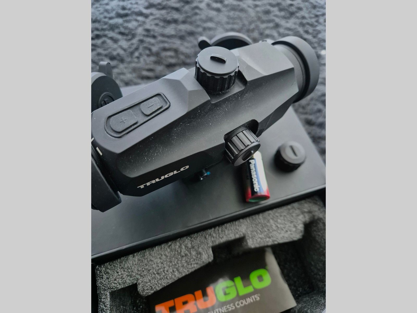 Truglo Prisma pr3 3x32mm Jagd taktisches Gewehr Fernrohr beleuchtet 6 MOA absehen Rot Punkt Visier