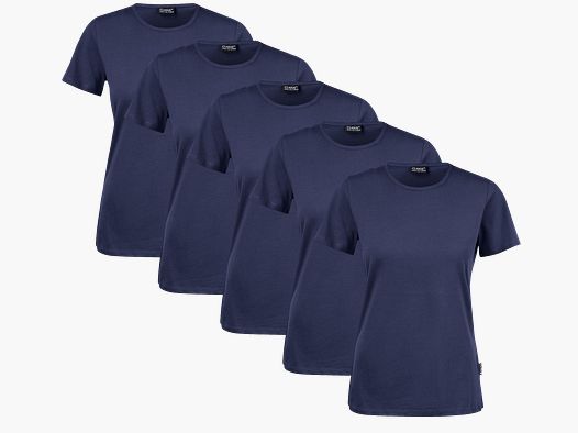 Clique T-Shirt Damski 5-Pack Granatowy