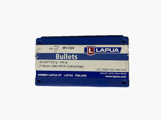 OGIVA LAPUA CAL.30 – 7,62MM(308″) 100 GR. CUTTING EDGE