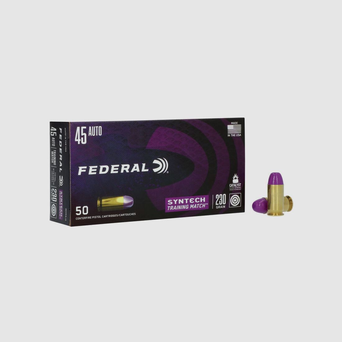 Federal Syntech Trainig Match .45 ACP 230GR SJFN 50 Patronen